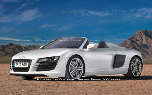The official new Audi R8 Spider/Roadster is rumored to have the same 420hp 