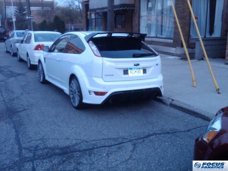  is a white Focus RS running around the streets of Royal Oak, Michigan.