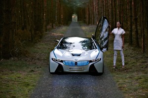 BMW Vision EfficientDynamics Concept door woman BMW Vision EfficientDynamics Concept door woman