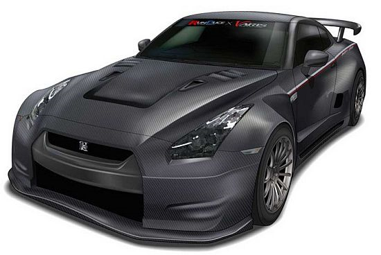 The final details of the widebody carbonfiber Nissan GTR are a secret for 