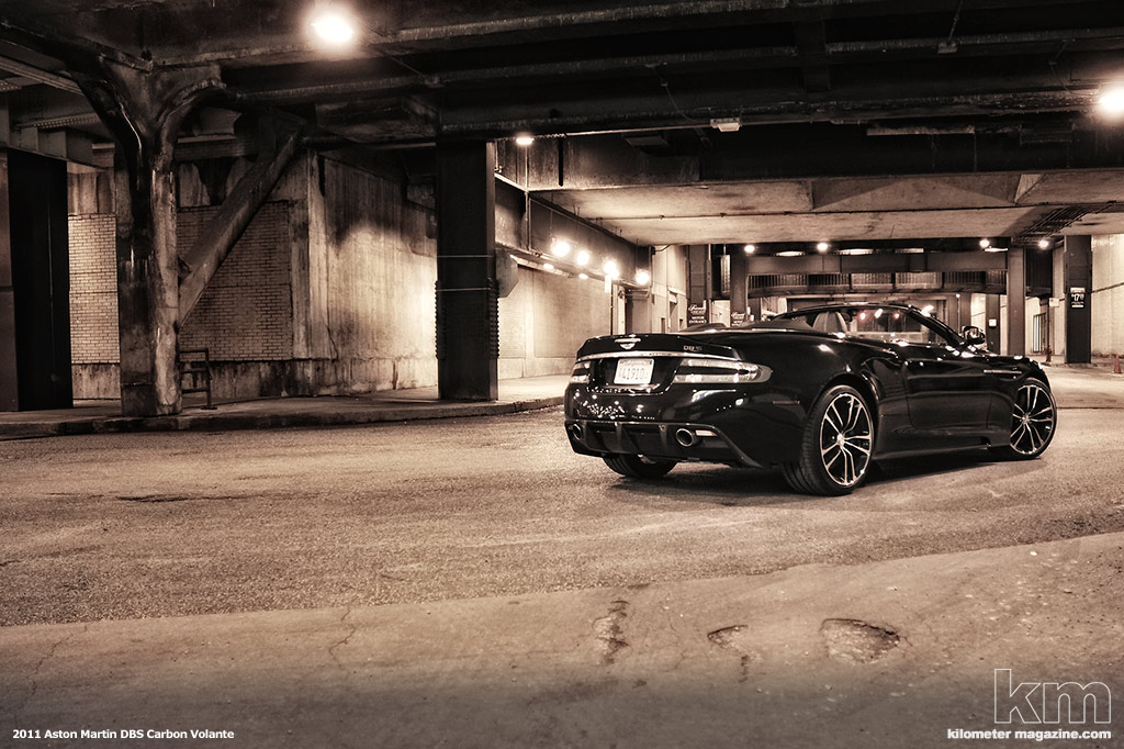 Kilometer Magazine Drives the 2010 Aston Martin DBS Volante Carbon Black