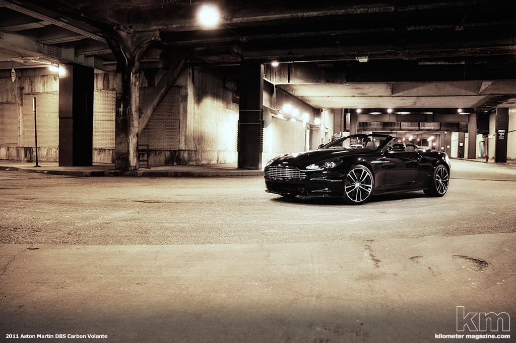 Kilometer Magazine Drives the 2010 Aston Martin DBS Volante Carbon Black