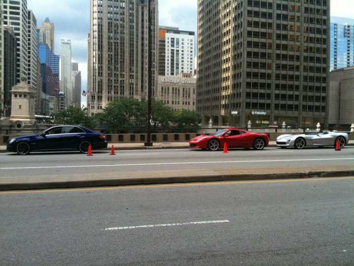 Transformers 3 Movie Set Sightings Ferrari 458 Italia Corvette Stingray 