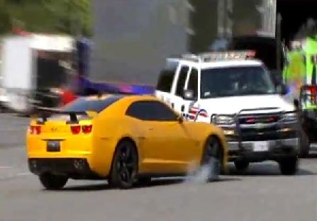 Video Bumblebee Camaro Gets Into Real Accident On Set of Transformers 3