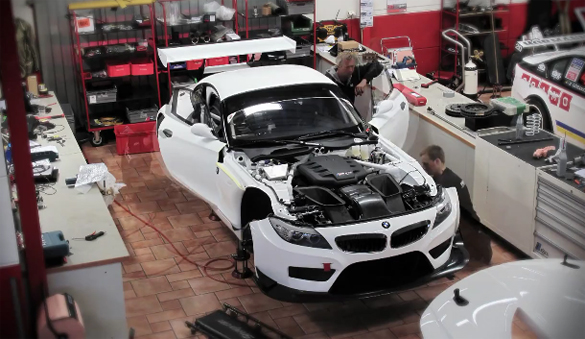 I mean time lapse build video showing the complete build of a BMW Z4 GT3