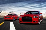 (L to R) 2011 Dodge Charger R/T and 2012 Dodge Charger SRT8