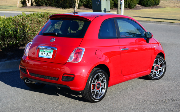 The Fiat 500 Sport is much lighter on its feet with the 5speed manual 