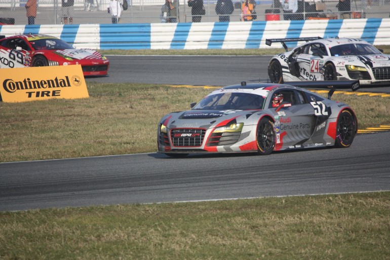 The second-place Audi R8 of APR Motorsports
