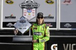 Danica Patrick, with her Daytona Pole Award - image: Stewart-Haas Racing
