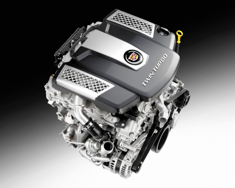 Cadillac's new 3.6-liter twin-turbo V-6 - image: GM Corp