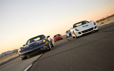 Drag Race Video: Corvette ZR1 vs. Ferrari 599 GTB vs. Porsche 911 GT2 vs. Nissan GT-R