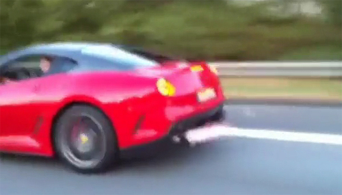 Video: Ferrari 599 GTO Shooting Flames