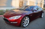 Model S in Red, Front 34 View
