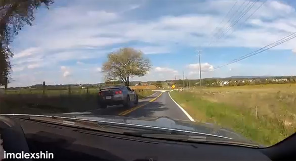 Nissan GT-R Overtakes, Becomes Airborne and Crash Lands: Video