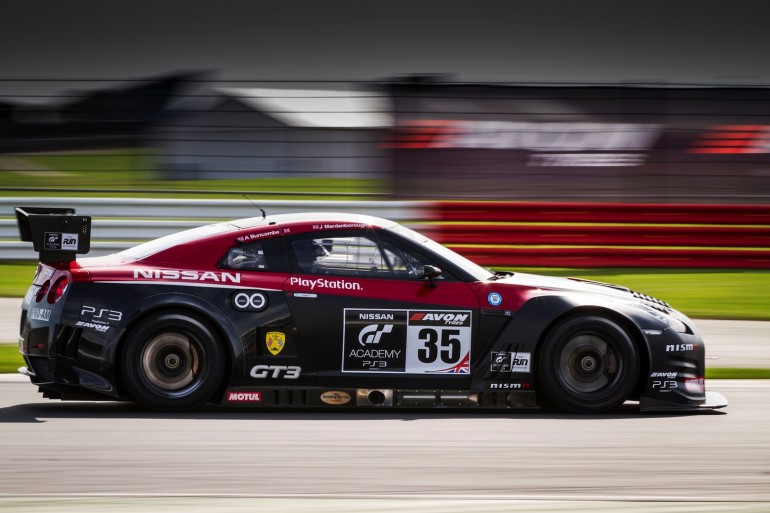 The Nissan GT-R Nismo GT3 of Jann Mardenborough and Alex Buncombe