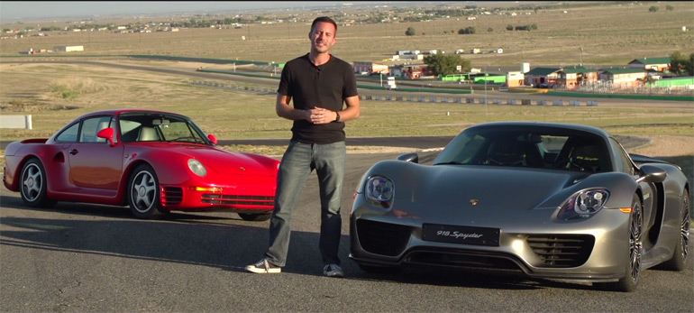 Motor Trend Tests New Porsche 918 and Contrasts with Legendary Porsche 959: Video