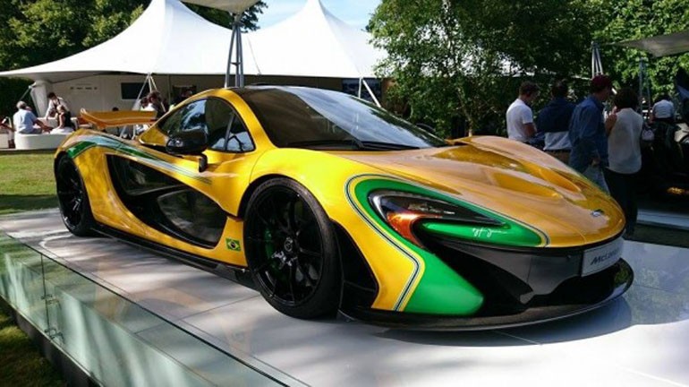 McLaren P1 Dressed in Ayrton Senna Livery Paying Tribute to the Legendary and Late F1 World Champion