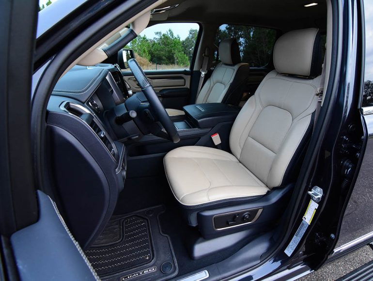 2019 ram 1500 crew cab v8 limited front seats