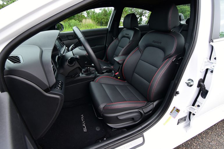 2019 hyundai elantra sport manual transmission front seats