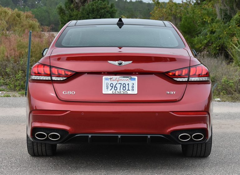 2019 genesis g80 sport rear
