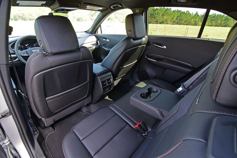 cadillac xt4 back seats interior