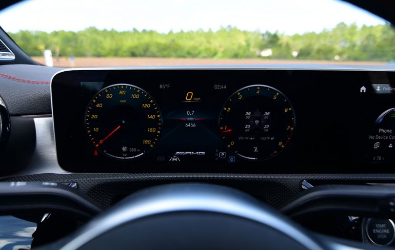 2020 mercedes-amg cla 35 gauges