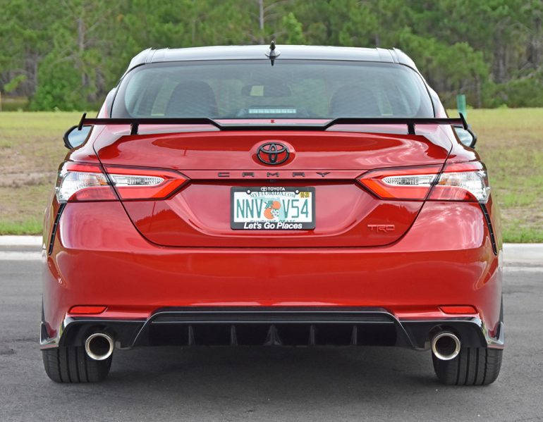2020 toyota camry trd back of car
