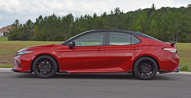 2020 toyota camry trd side view