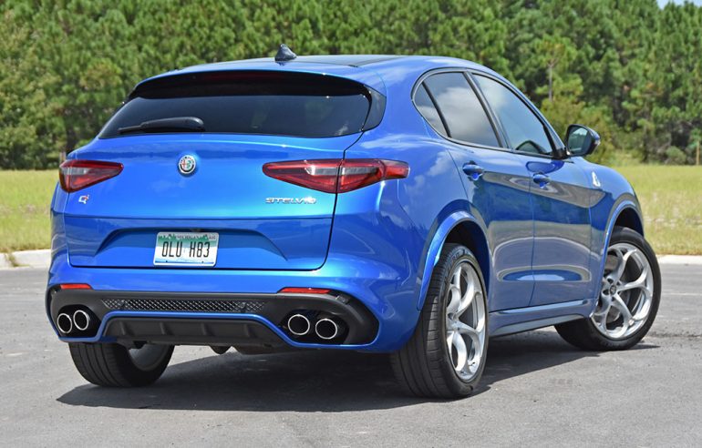 2020 alfa romeo stelvio quadrifoglio back angle