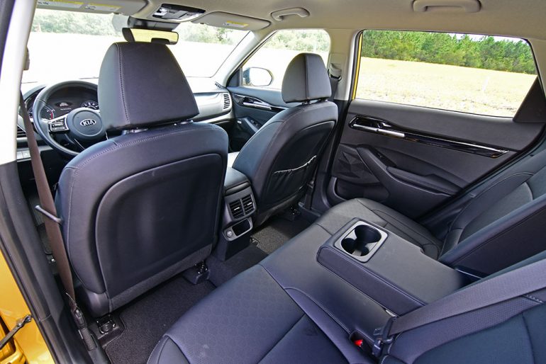2021 kia seltos sx turbo awd interior rear