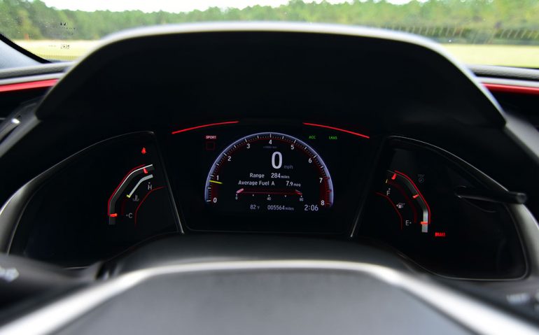 2020 honda civic type r gauges