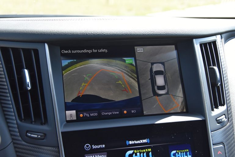 2021 infiniti q50 red sport 400 awd surroundview camera