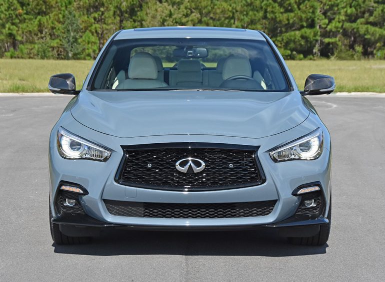 2021 infiniti q50 red sport 400 awd front