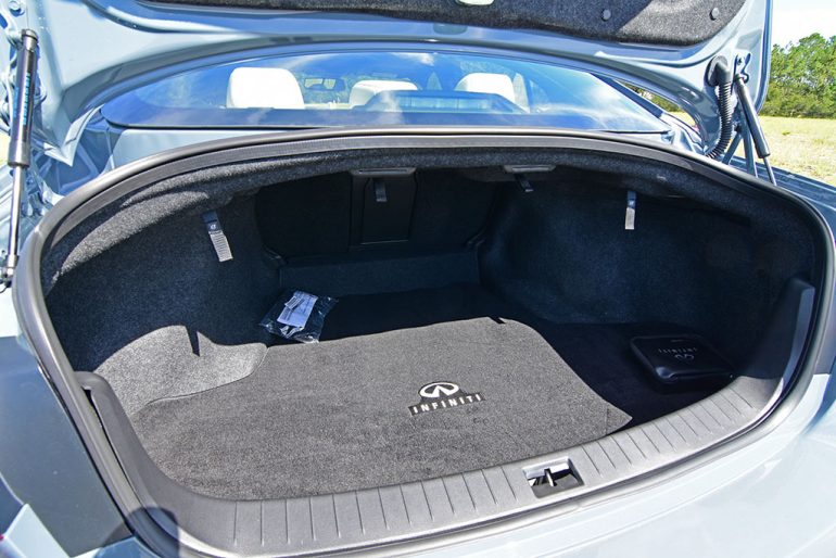 2021 infiniti q50 red sport 400 awd trunk open