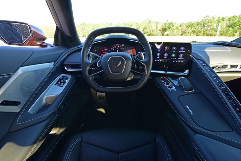 2020 chevrolet corvette c8 stingray square steering wheel