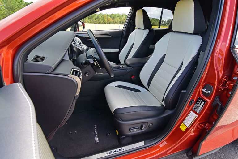 2020 lexus nx 300 f sport front seats