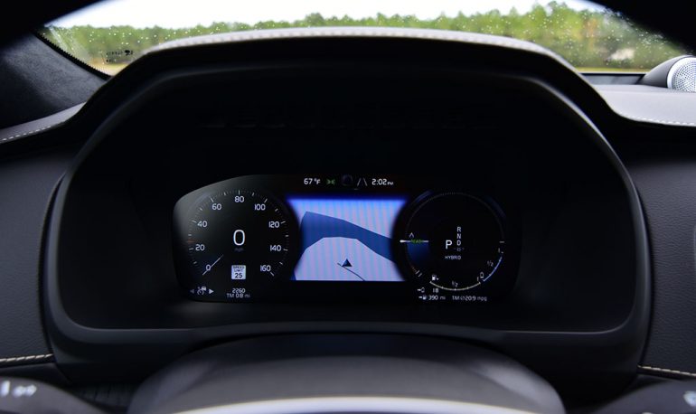 2021 volvo xc90 recharge t8 gauge cluster