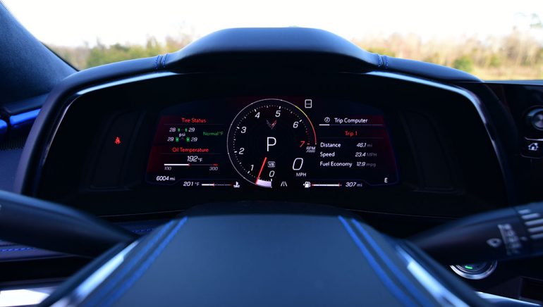 2020 chevrolet c8 corvette stingray convertible gauge cluster