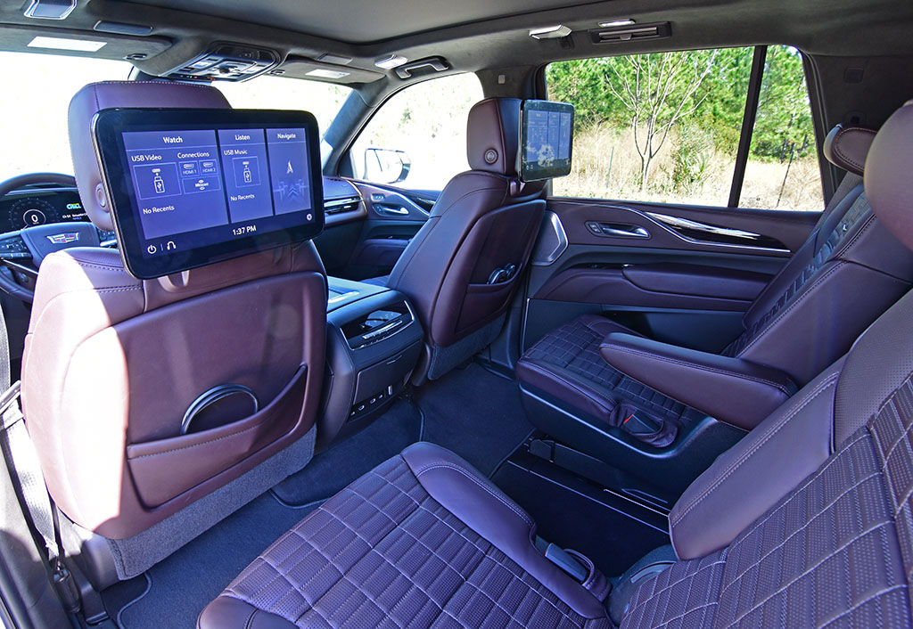 2021 Cadillac Escalade Sport Platinum Second Row Interior Screens Automotive Addicts
