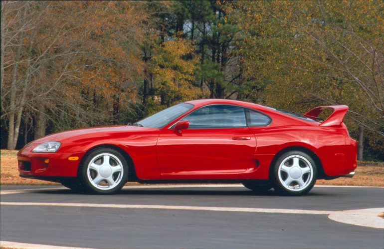 1995 toyota supra turbo side red