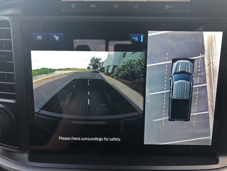 2021 ford f-150 powerboost 360 degree camera bed view