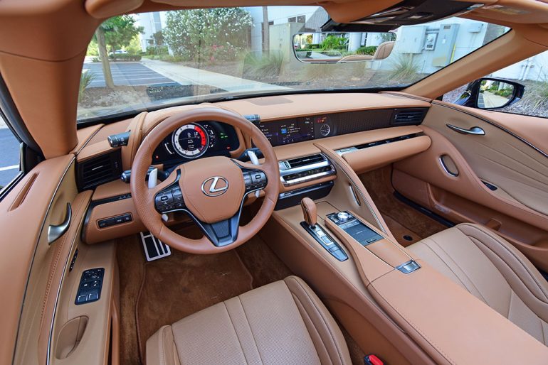 2021 lexus lc 500 convertible dashboard