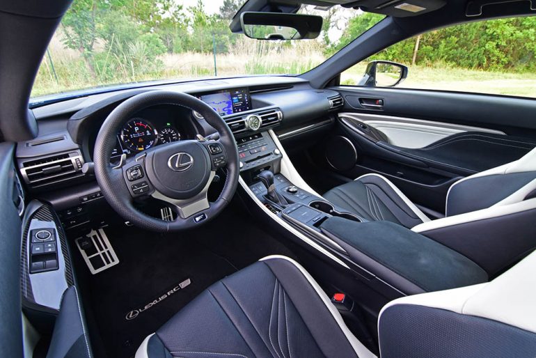 2021 lexus rc f interior dashboard