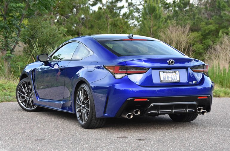 2021 lexus rc f rear