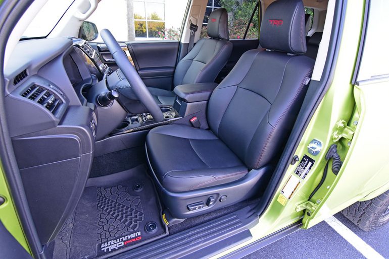 2022 toyota 4runner trd pro front seats