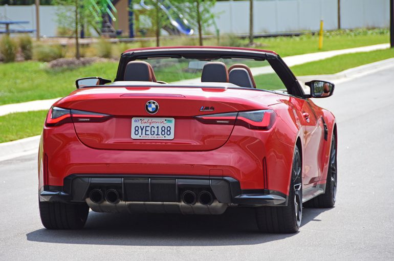 2022 bmw m4 competition convertible rear