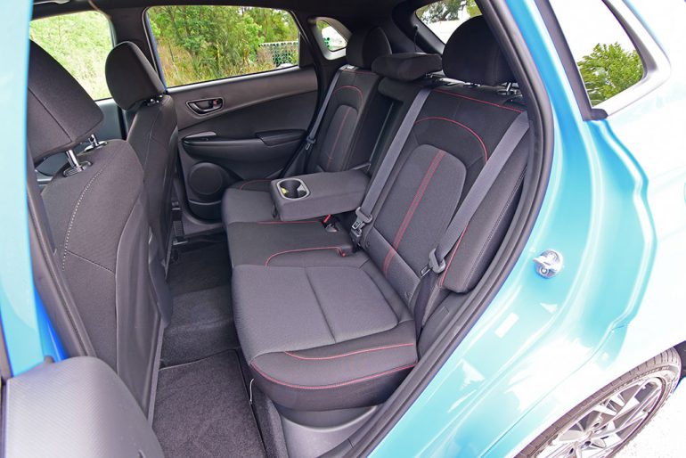 2022 hyundai kona n line rear seats