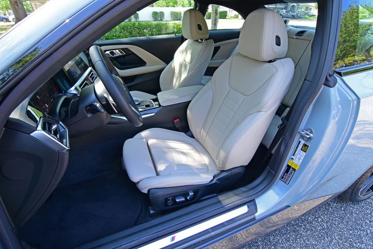 2022 bmw 230i coupe front seats