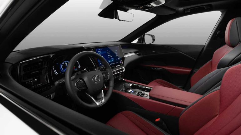 2023 lexus rx 500h f sport performance dashboard