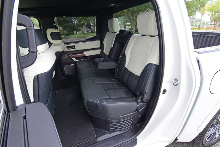 2022 toyota tundra capstone back seats